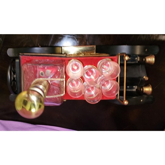 Old Ford Model T Vintage Mini Bar Decanter Set Shot Glasses - Picture 10 of 14